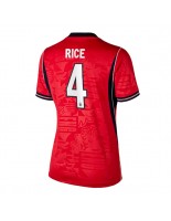 Anglie Declan Rice #4 Venkovní Dres pro Dámské MS 2026 Krátký Rukáv